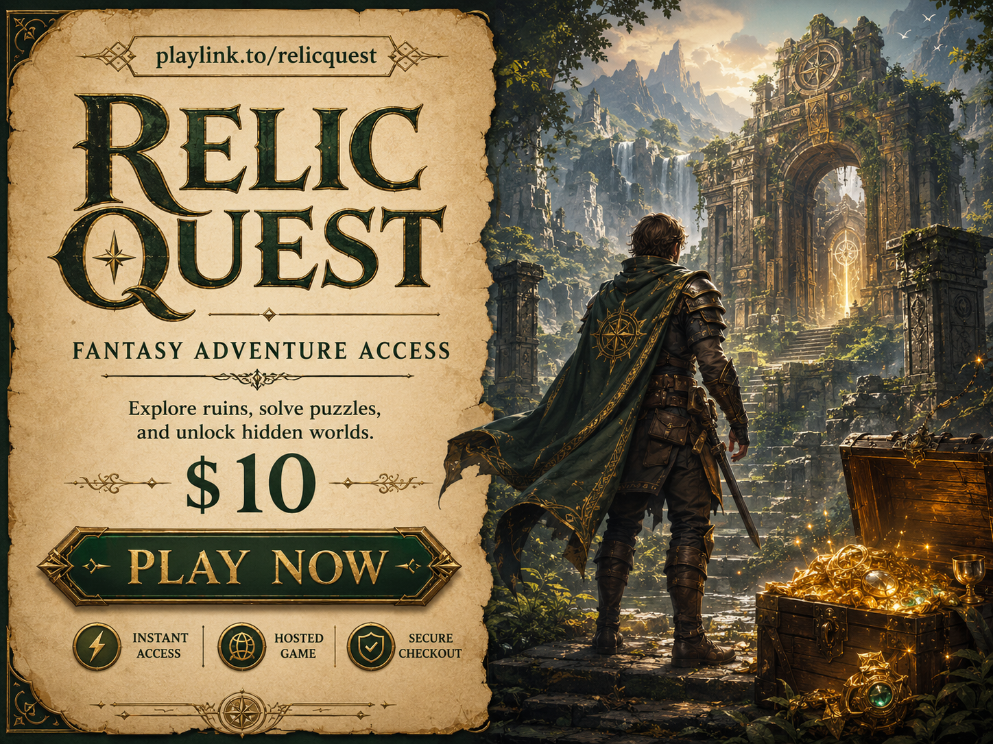 Fantasy adventure game example