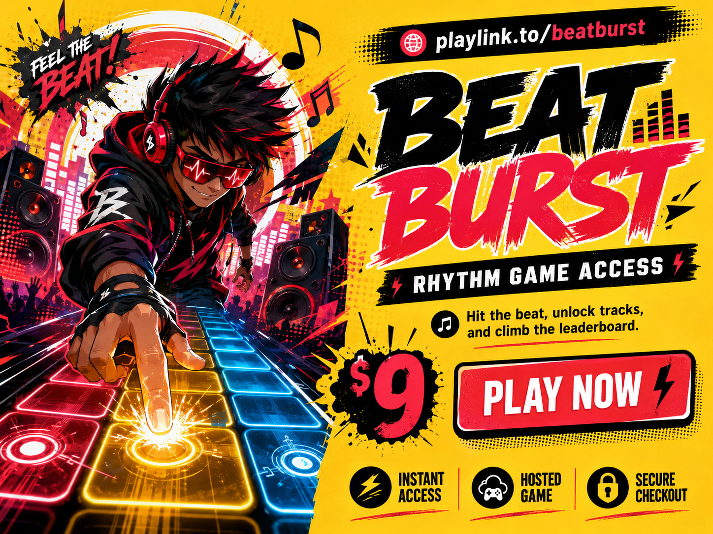 Rhythm game example
